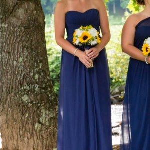 Navy Blue David’s Bridal Bridesmaid Dress